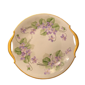 Antique Porcelain Serving Tray Handpainted Signed Walter Wilson